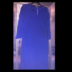 A royal blue dress knee length